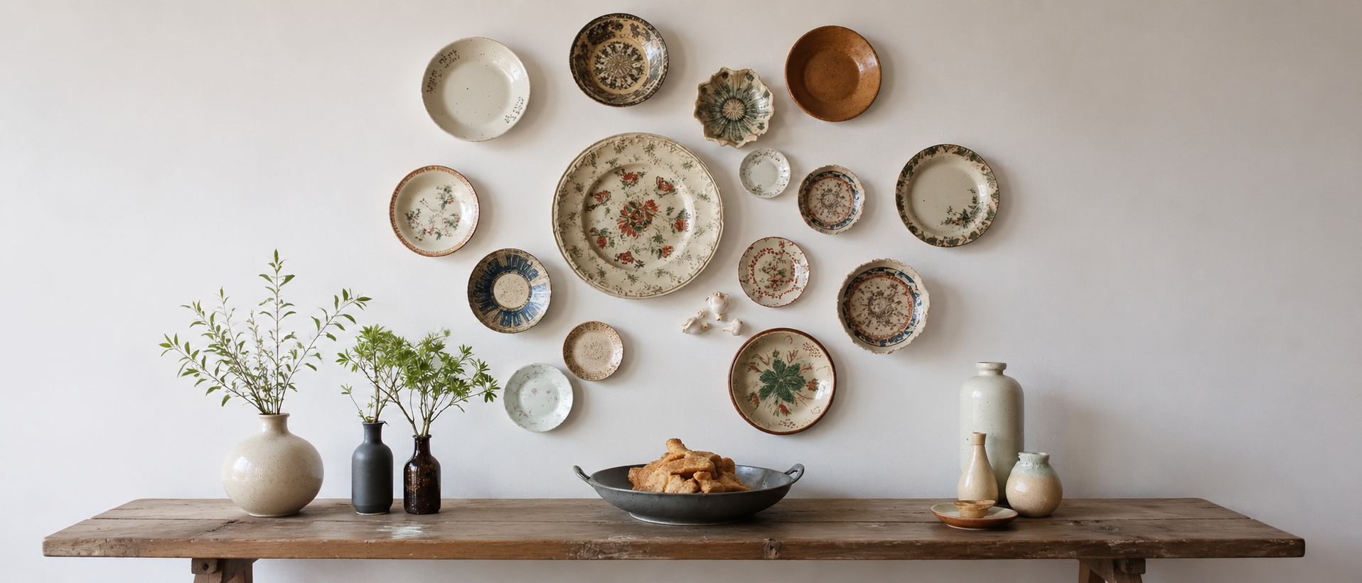 Elegant tableware and ceramic plates